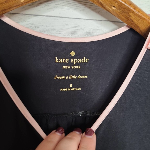 Kate Spade Satin Bow Modal Jersey Cropped Pajama Set - Picture 6 of 12